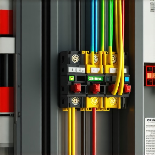 Thermal image showing hotspots in wiring indicating potential faults