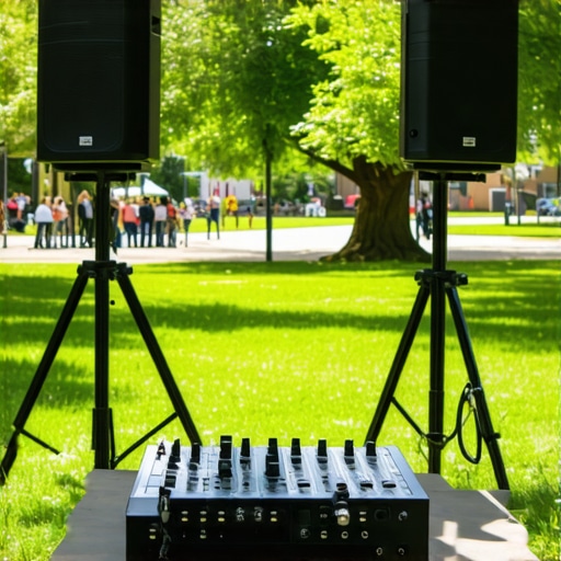 Setting up a clear PA system for outdoor community events